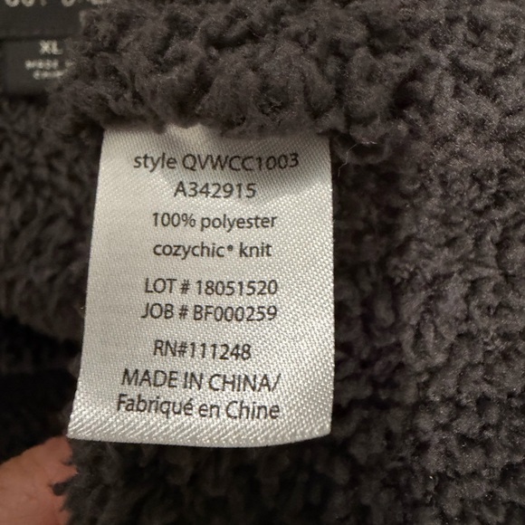 Barefoot Dreams Charcoal Gray Hooded Cardigan - Picture 7 of 8